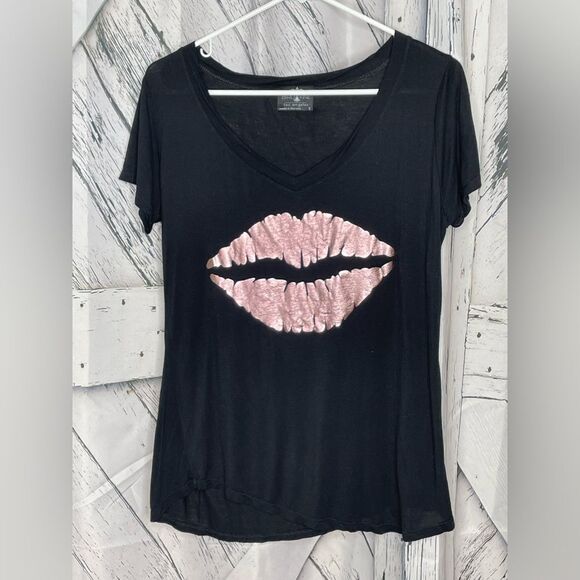 Bird & Vine Metallic Lips T-Shirt S - Picture 1 of 4